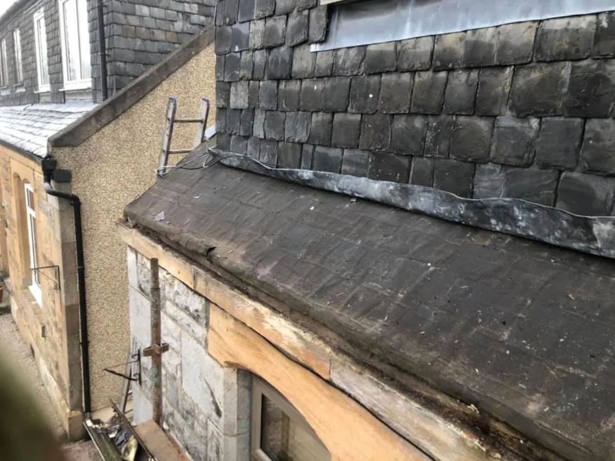 Flat roof repair and leadwork on a property in Clackmannanshire